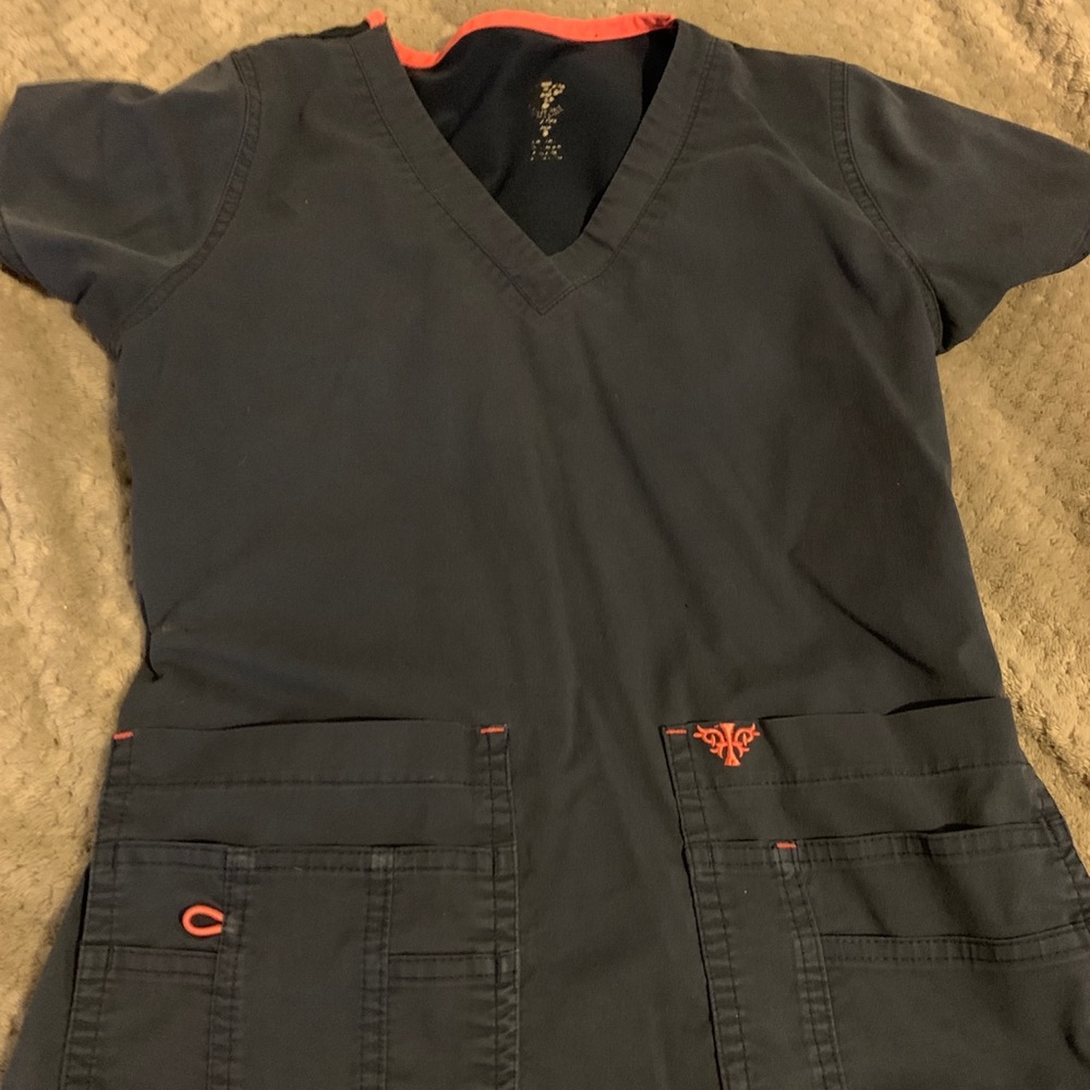 Navy blue med couture scrub set